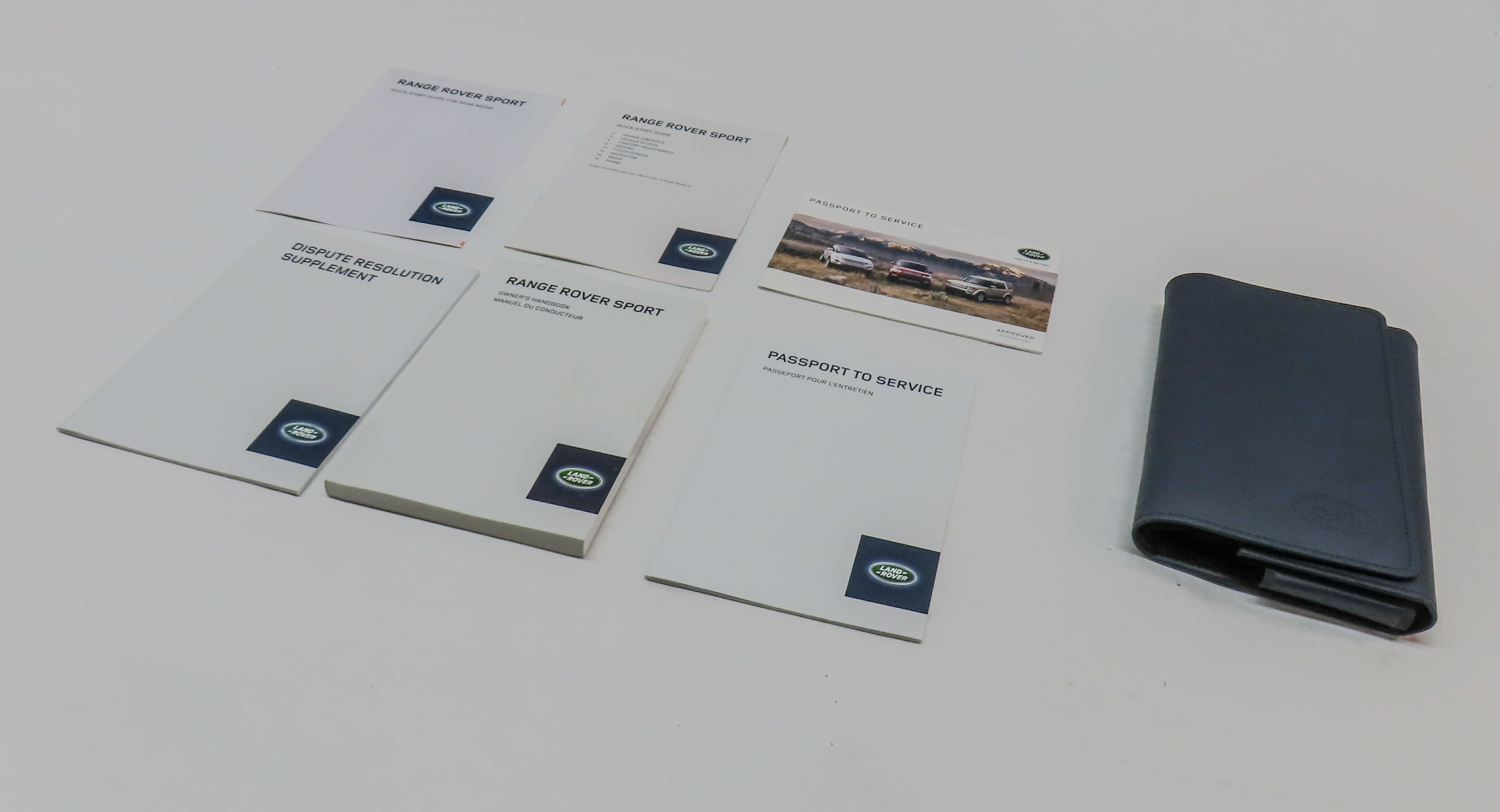 2015 LAND RANGE ROVER SPORT (L494) OWNERS MANUAL BOOKLET SET/7 w/ CASE — exact item pictured